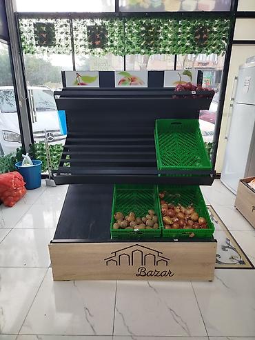 Meyvə-tərəvəz və digər market məhsullarının nümayişi üçün metal satış