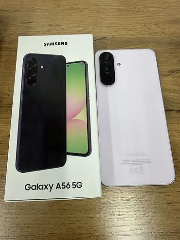 Уюлдук телефондор жана аксессуарлар: Samsung Galaxy A56, Колдонулган, 256 ГБ, түсү - Кызгылт, 1 SIM, 2 SIM — 1