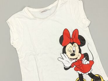 biala koszula z koronka: T-shirt, Disney, 5-6 years, 110-116 cm, condition - Good