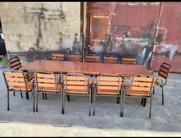 Bağ, çöl masa və oturacaq dəstləri: Yeni, Dördbucaq masa, 4 stul, Açılmayan, Stullar ilə, Taxta, Azərbaycan — 13