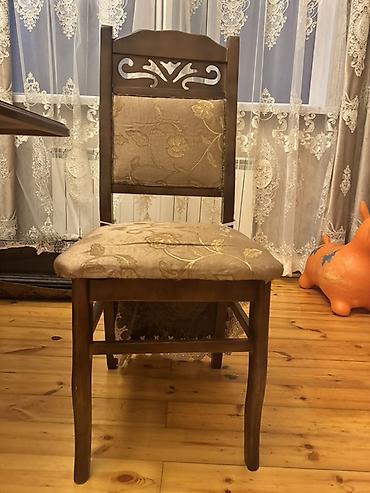 Столы и стулья: Для гостиной, Б/у, Нераскладной, Прямоугольный стол, 6 стульев — 3