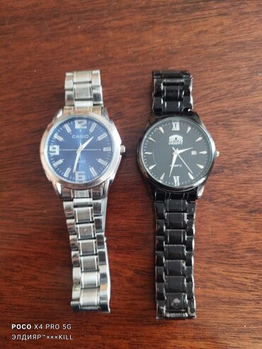 купить умные часы в бишкеке: Часы наручные /кол саат 2шт 400с дон по 400с белый CASIO черный