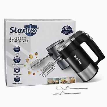Mikserlər: №: 9873 Məhsulun adı: Əl mikseri Starlux SL-25222 Black/Silver Brend — 1