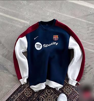 Kişi geyimləri: Svitşot, Nike, rəng - Göy — 1