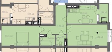 снять квартиру в районе автовокзала: 2 комнаты, 65 м², Элитка, 5 этаж, ПСО (под самоотделку)