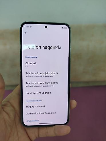 poco telefonlari: Oukitel P1, 16 ram, 256 GB yaddaş. Arxa krışka dəyişilib. Original — 3