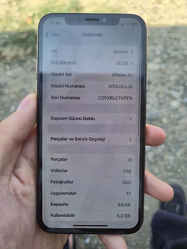 balaca ariston: IPhone Xs, 64 GB, Qızılı, Face ID — 2