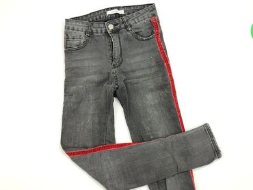 szara spódnice jeansowe: Jeansy, S, stan - Dobry