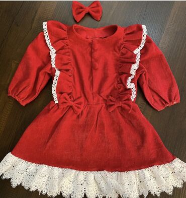 biserli donlar: Детское платье цвет - Красный