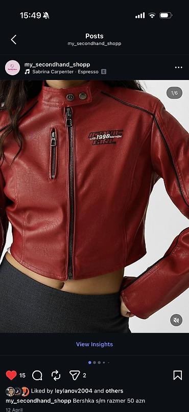 ic geyim: Dəri kurtka, Bershka, S — 3