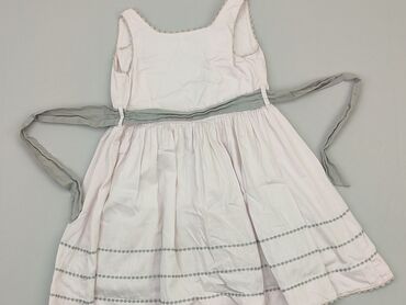 biała letnia sukienka: Dress, 4-5 years, 104-110 cm, condition - Good