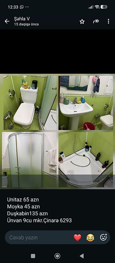arko krant: 077 613 12 74Satılır: hamam-qablaşdırma ləvazimatları - Unitaz – 65 — 1