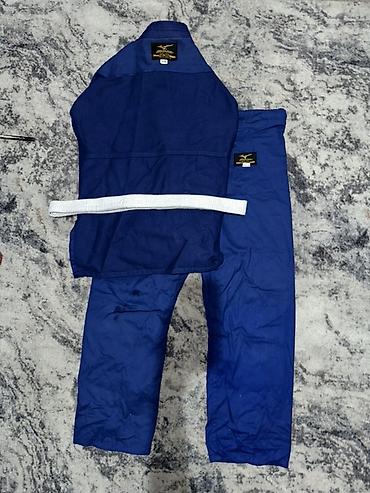 куртки поло: Мужской спортивный костюм, S, Mizuno, Б/у, цвет - Синий, Платная доставка — 1