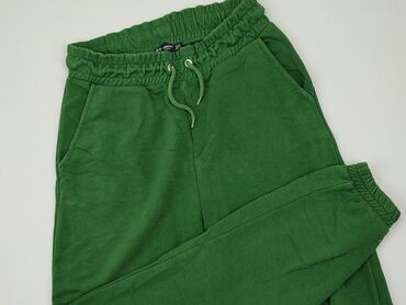 zielone bluzki w kwiaty: Sweatpants, Stradivarius, XL (EU 42), condition - Good
