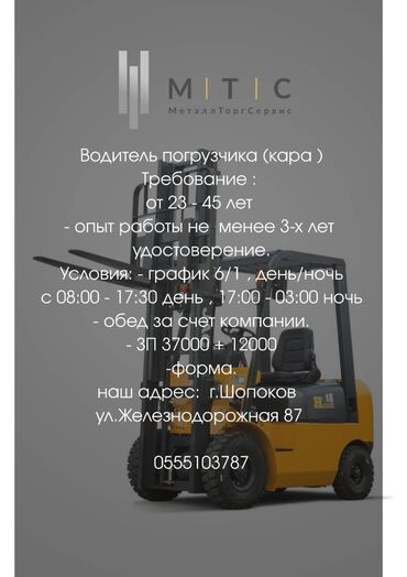 работа для инвалидов 2 группы на дому: Требуется карщик (оператор вилочного погрузчика) Условия: 1)