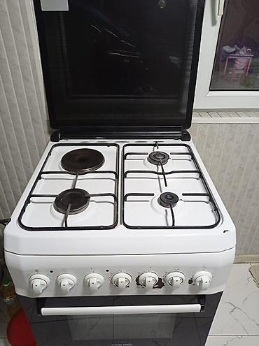 baking oven: ПРОДАЮ СРОЧНО. Плита комбинированная Naturel, белая, с духовкой — 1