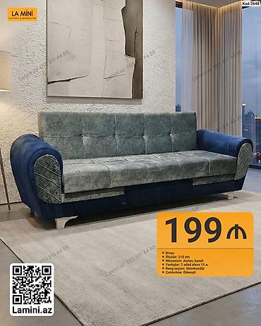 LA MINI – Divan (Kod: 2648) - Ölçü: 210 sm - Mexanizm: açılan, bazalı lalafo.az -da LA MINI – Divan (Kod: 2648) - Ölçü: 210 sm - Mexanizm: açılan, bazalı