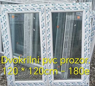 spužve za klupe: Dvokrilni PVC prozor – 120 x 120 cm - Materijal: PVC ram sa zaštitnom — 1