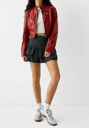 qirmizi pencek: Pencək, Bershka, S, M — 4