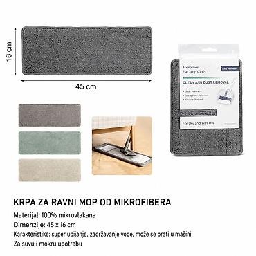 KMT Glava mopa od koralnog flisa 3213690 - Tip: krpa/glava za ravni