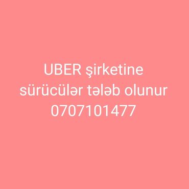 etir dukanina satici teleb olunur: Uber şirketine sürücülər tələb olunur depazitsiz
faiz +bonus