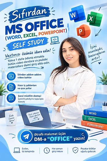 cin dili kurslari: Kompüter kursu: Microsoft Office, Onlayn — 2