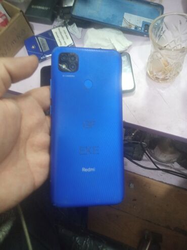 защитная пленка на телефон: Redmi 9C, 128 ГБ, цвет - Синий, Гарантия, Битый, Кнопочный