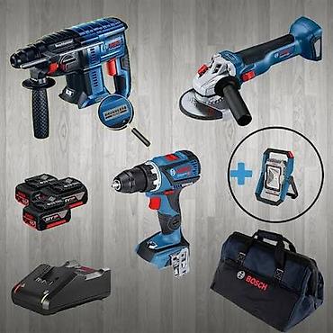 bosch perforator satilir: Bosch Professional akkumulyatorlu alətlər dəsti Dəstdə olanlar: - — 1