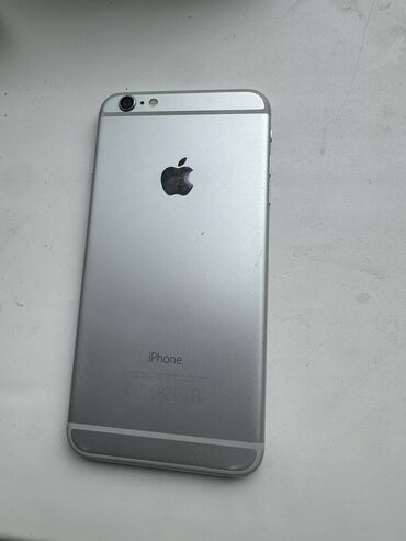 Apple iPhone: IPhone 6 Plus, Б/у, < 16 ГБ, Серебристый, Зарядное устройство, Защитное стекло, Чехол, 84 %