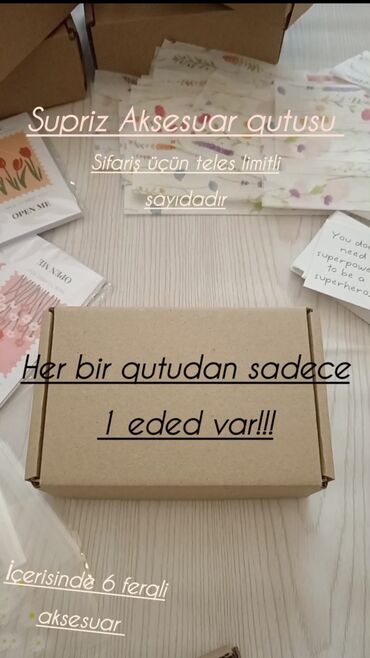 Digər aksesuarlar: Aksesuar qutuları her birinden sadece bir eded var limitli