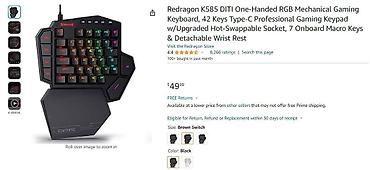 klavyatura komputer: Redragon K585 RGB oyun Mexanik klaviatura, tazasindan hec bir fargi — 2