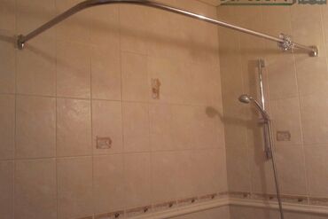 Шторки для ванной: Изогнутый карниз для душа из нержавеющей сталипредназначенный для — 8