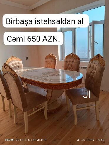 Divanlar: Qonaq otağı üçün, Yeni, 6 stul