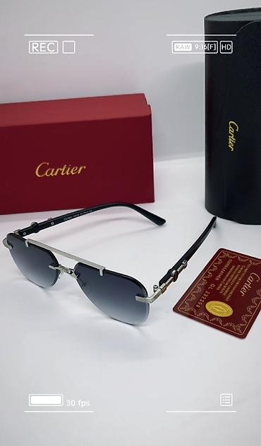 Aksesuarlar: Cartier gün eynəyi - Rimless (çərçivəsiz) dizayn, metal üst körpü və — 5