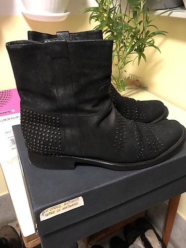 Čizme: Crne kožne čizme sa nitnama Vittorio Virgili - Materijal: prirodna — 3