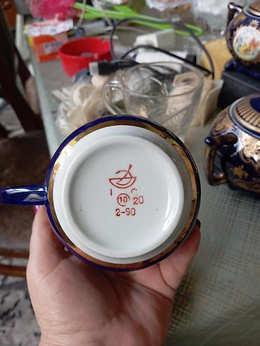 tefal cay: Çay dəsti, rəng - Göy, Farfor, Çexiya — 2