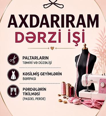 бассейн tikilmesi: Dərzi xidməti - Paltarların təmiri və düzəlişi: ölçü dəyişməsi — 1