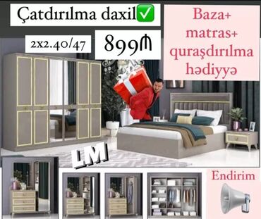 где купить старую мебель: 2 təknəfərlik çarpayı, Dolab, Termo, 2 tumba, Azərbaycan, Yeni