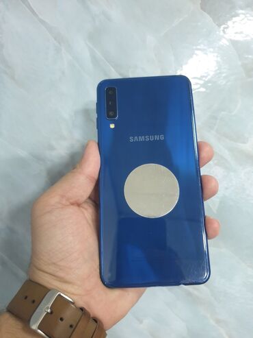 samsung s8 plus ekran qiymeti: Samsung Galaxy A7 2018, 64 GB, rəng - Göy, Zəmanət, Simsiz şarj, İki sim kartlı
