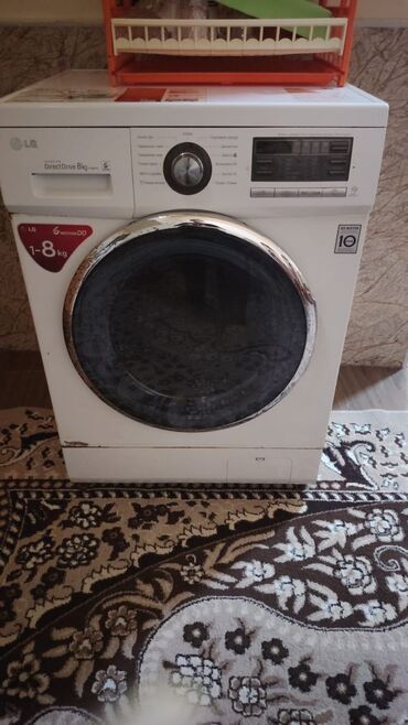 işlenmiş paltaryuyanlar: Стиральная машина LG, 8 кг, Б/у, Автомат, Есть сушка, Самовывоз