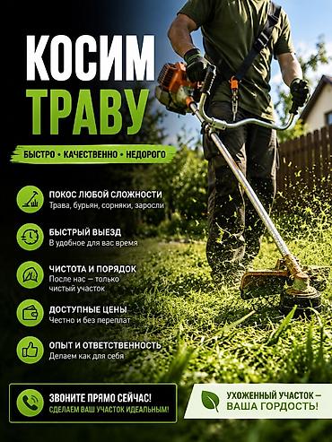 чистка дом: Уборка территории, Стрижка газона — 1