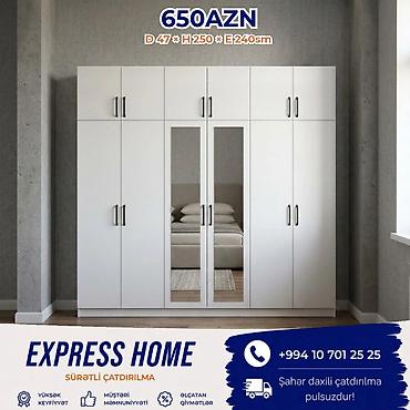 Dolablar: Yeni, 6 qapı, Güzgülü, Açılan, Düz dolab — 1
