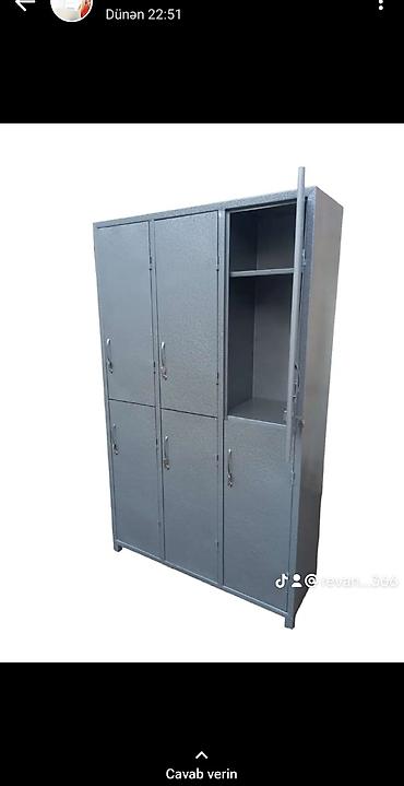 Metall şkaf – 6 bölməli geyim dolabı - Material: qalın metal at lalafo.az Metall şkaf – 6 bölməli geyim dolabı - Material: qalın metal