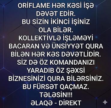 model isi axtariram: Oriflame komandasına qoşulmaq üçün dəvət! Bu imkan ikinci iş kimi də — 1