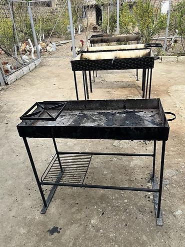 Manqallar, qrillər, barbekyu: Manqallar 6 lıq list ilə yığılıb. Hər cür sifarişdə qəbul olunur . 2 — 4