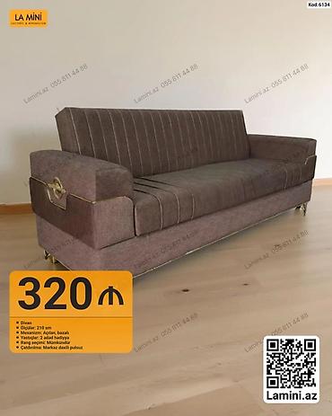 Divan – La Mini (Kod: 6134) - Ölçü: 210 sm - Mexanizm: Açılan, bazalı