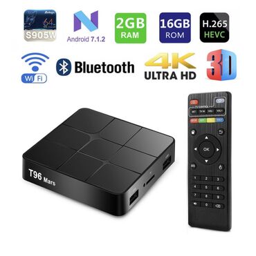 tv box h96: Yeni Smart TV boks Х96 2 GB / 16 GB, Android, Ünvandan götürmə, Ödənişli çatdırılma