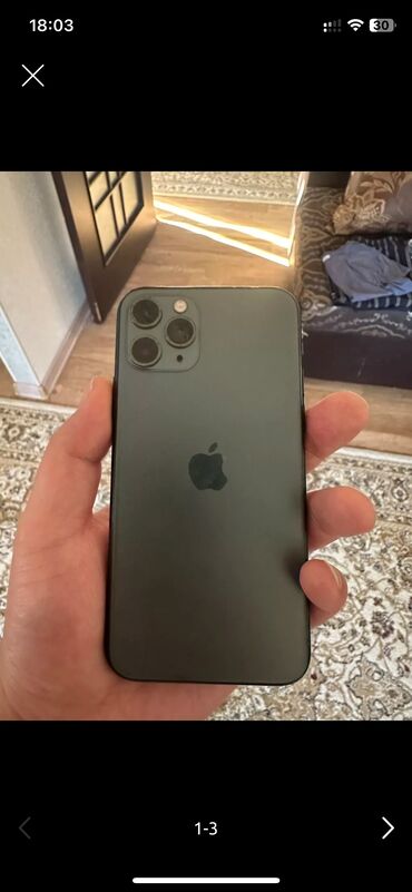 iphone 11 64: IPhone 11 Pro, Б/у, 64 ГБ, Зарядное устройство, Защитное стекло, Чехол, 73 %