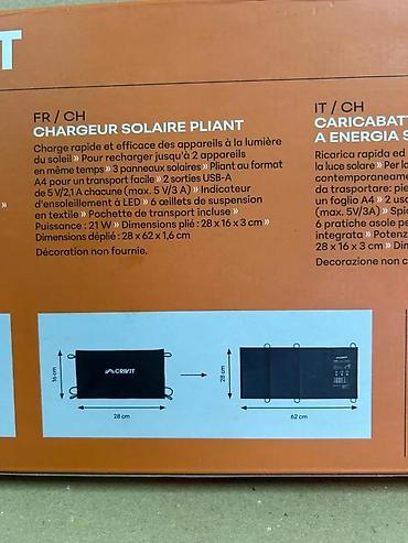 Eksterne baterije: CRIVIT preklopni solarni punjač – 21 W - Brzo i efikasno punjenje — 9