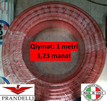 100 lük su borusu: Boru Pexal 16x2 izoliyasiyalı Prandelli-İtaliya.! Prandelli -